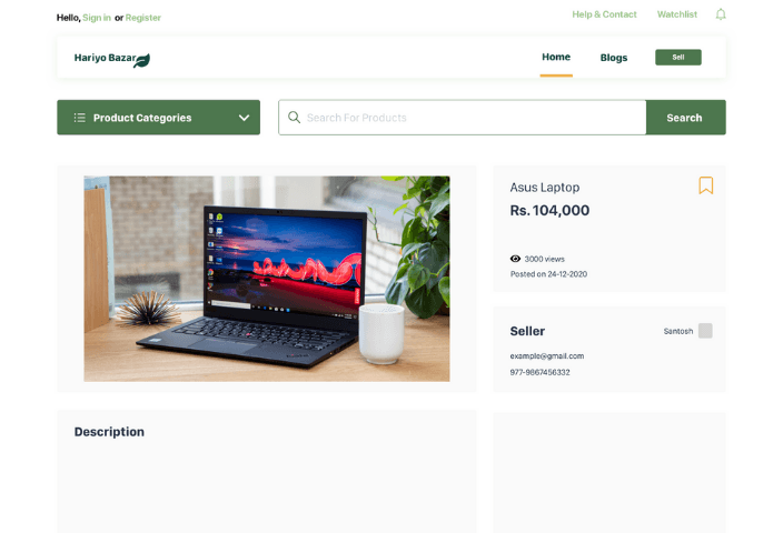 Hariyo Bazar - Multivendor Ecommerce