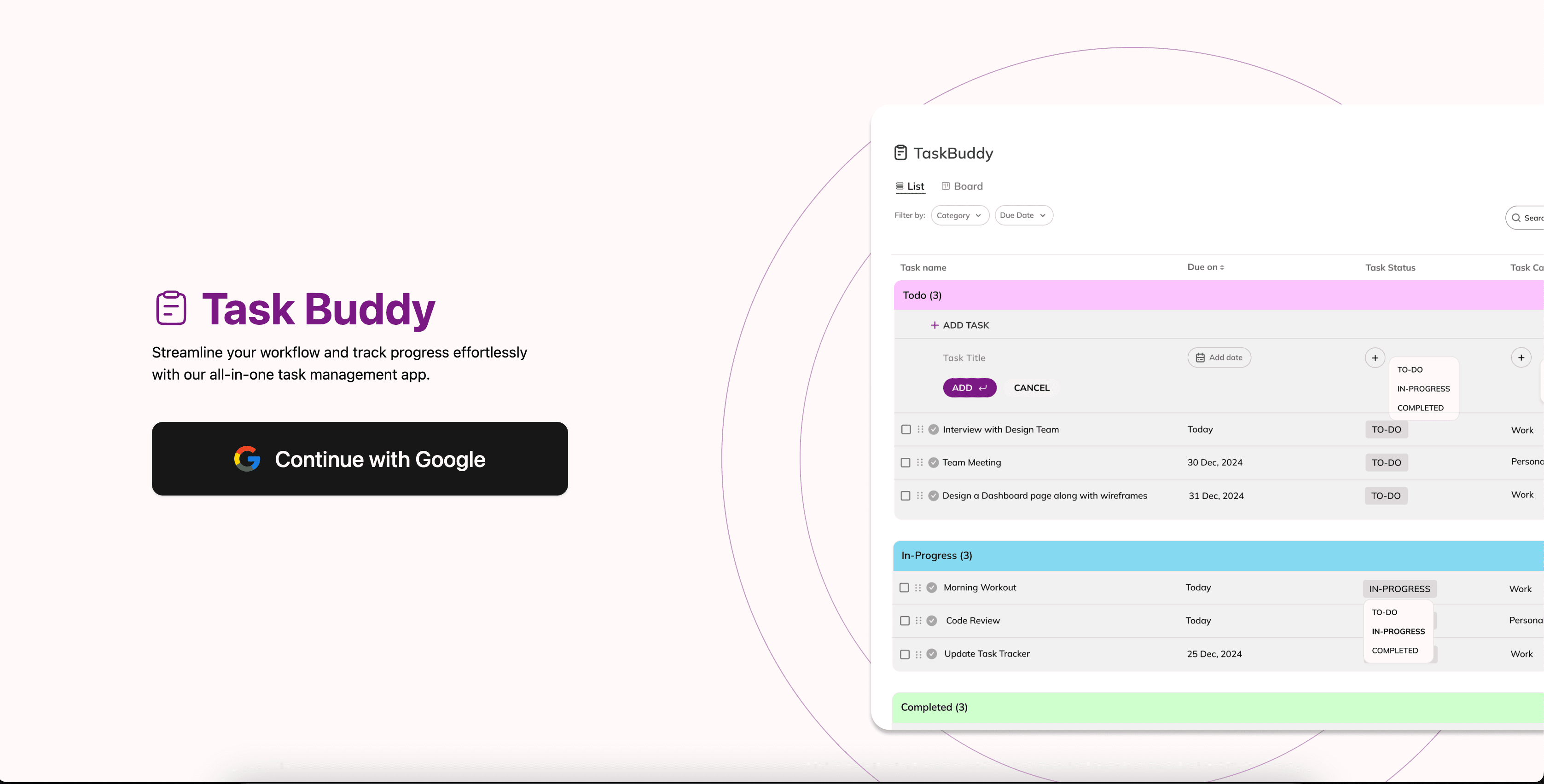 Task Buddy - Advanced Task management
